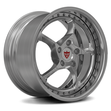 Ferrari Testarossa custom forged 5 spoke classic chrome wheels - RV-DF01, aerospace-grade aluminum alloy, max concavity design